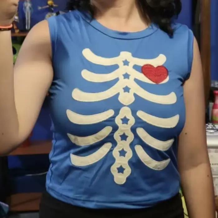Pull en Y en patchwork de crâne classique pour femme, précieux, hipsters, hip hop, streetwear, décon