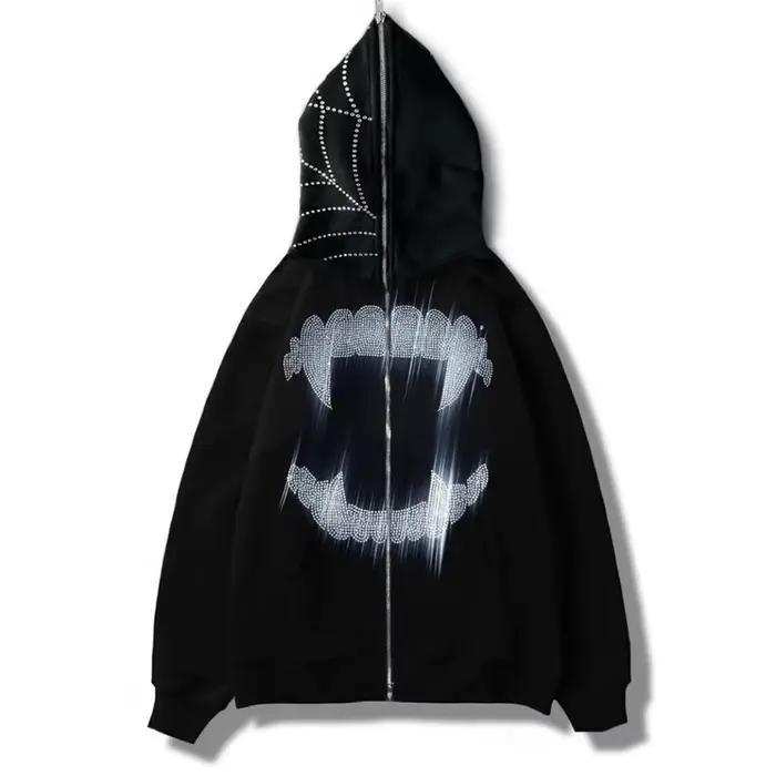 Sweat à capuche zippé avec biscuits pour hommes et femmes, sweat à capuche Goth, veste à capuche Gru