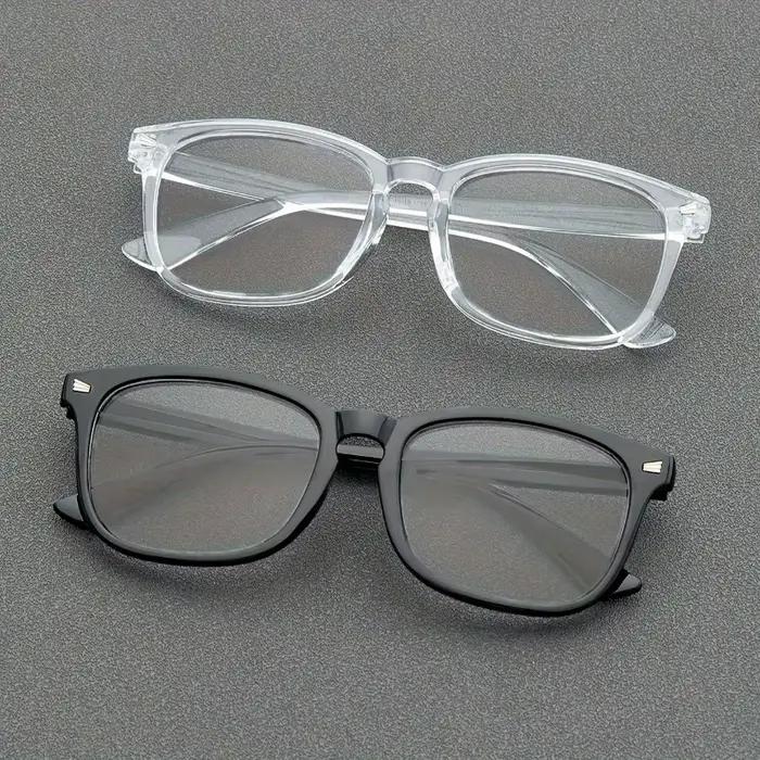 Lunettes Anti-lumière bleue à rivets carrés, 1 pièce, pour les déplacements quotidiens, lunettes à l