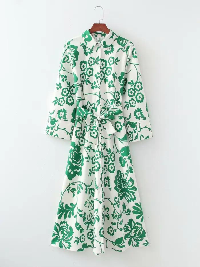 Robe Vintage à Imprimé Floral pour Femme, Totem, avec Nministériels d, Ceintures Féminines, Chemise