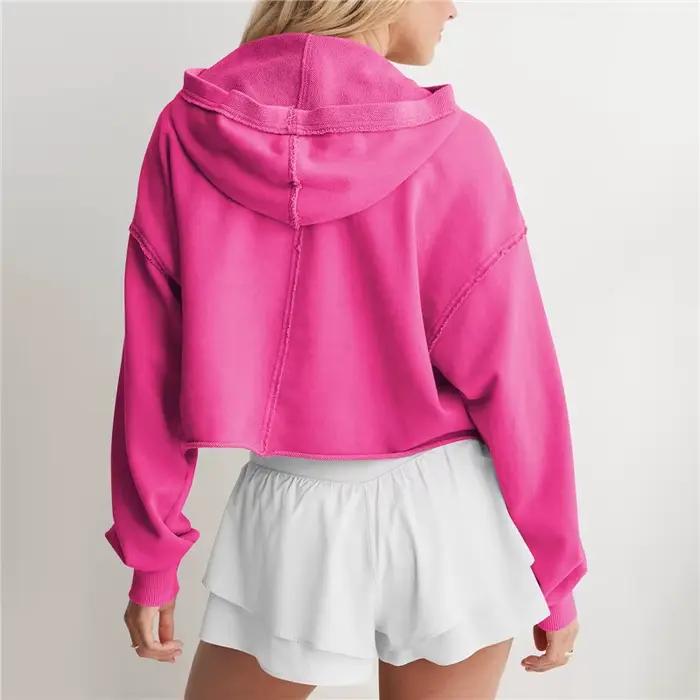 Sweat à capuche à col en V pour femme, pull confortable et chaud, vêtements décontractés, document s