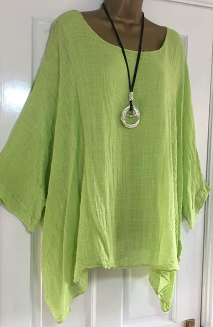 2023 automne femmes vêtements mode manches chauve-souris couleur unie ample col rond 3/4 manches déc
