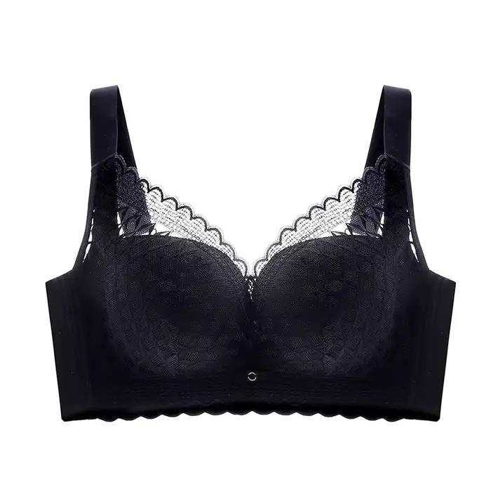 Soutien-gorge en dentelle grande taille Push Up pour femmes Sexy femme grand haut grand Ultra-mince