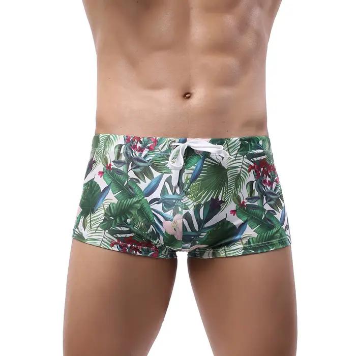 Vente chaude maillots de bain homme boxeurs de natation Shorts Sexy maillot de bain hommes taille ba