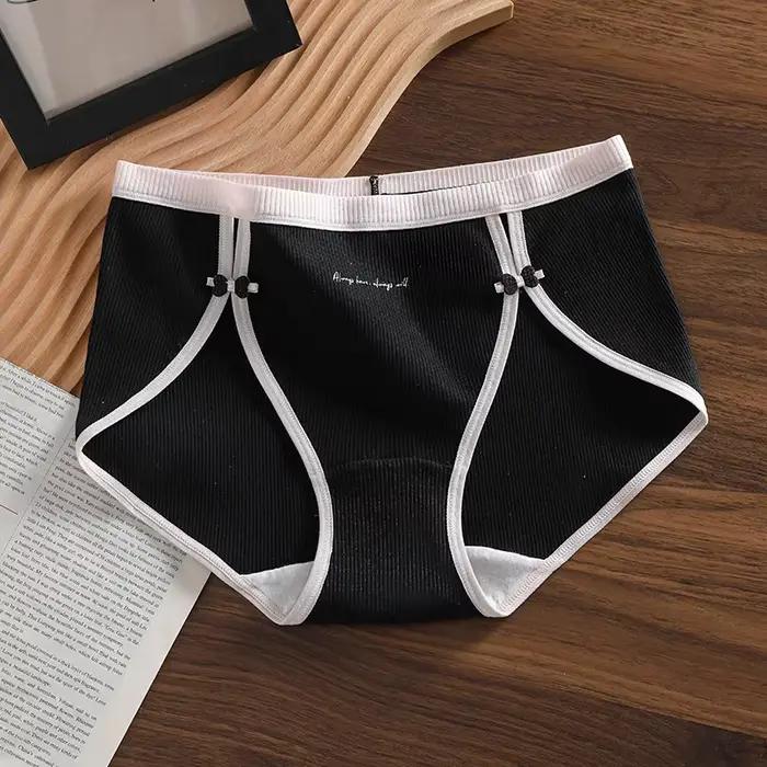 Coton femmes culottes dames Sexy arc sport sans couture slips Beathable antibactérien Lingerie solid