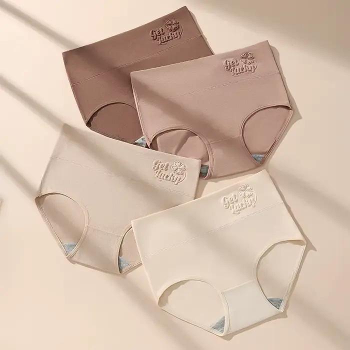 4 pièces culottes menstruelles taille haute contrôle du ventre coton confortable respirant étanche p