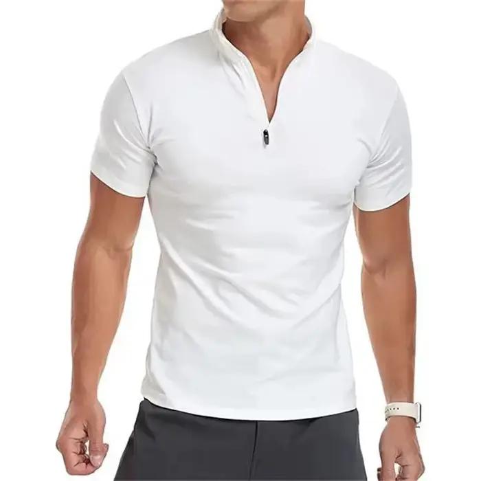 T-Shirt de sport à manches courtes pour hommes, hauts de Fitness, t-shirts de Compression, pull à fe