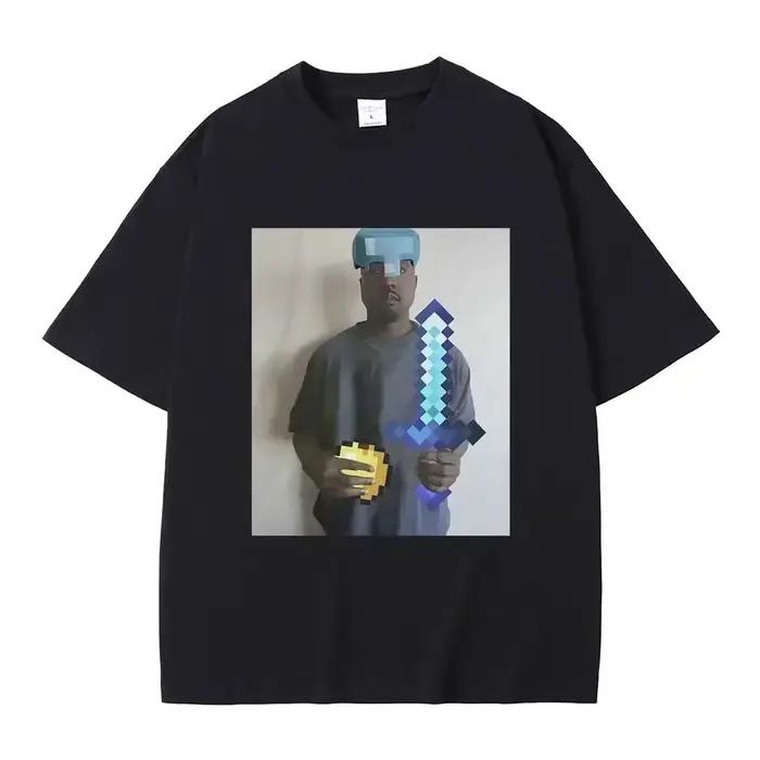 Drôle Kanye West Meme T-Shirt hommes Vintage Hip Hop Rap Style T-Shirt hommes femmes à manches court