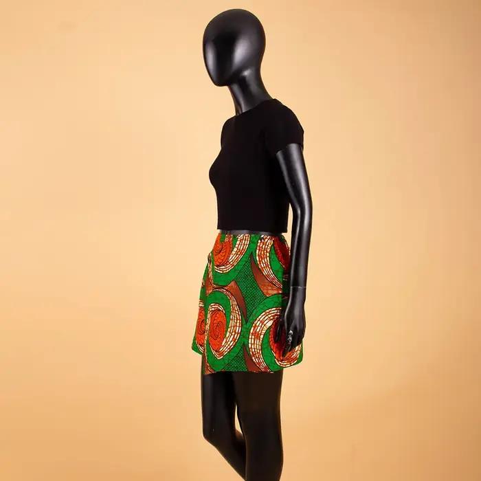 Mini jupes courtes imprimées africaines pour femmes, jupe d'été à volants, taille haute, Streetwear,