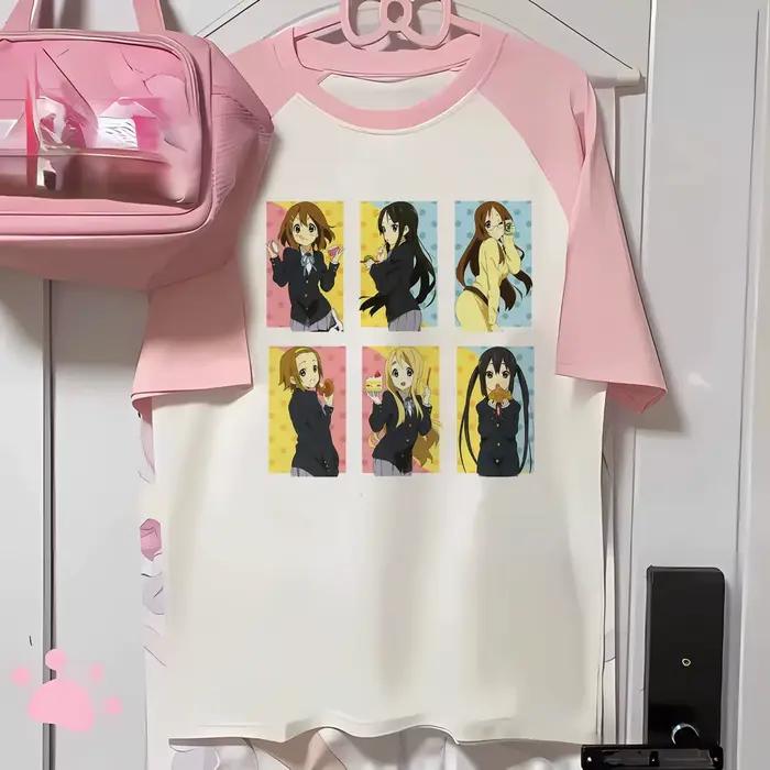 K-on t-shirts femmes bande dessinée t-shirt femme designer drôle vêtements graphiques