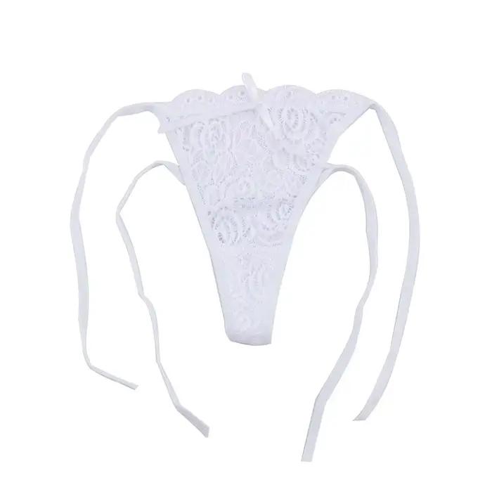 Sous-vêtements sexy pour femmes, lingerie transparente en dentelle florale à taille basse, culottes