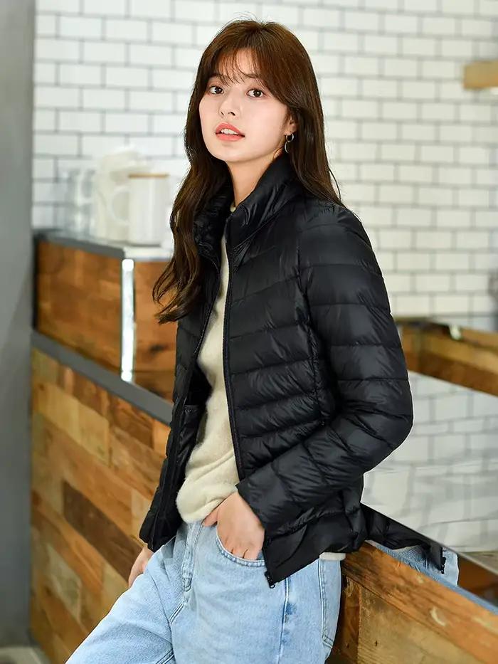 Vestes bouffantes courtes et cintrées pour femmes, manteau chaud Ultra léger et pliable, vêtements d