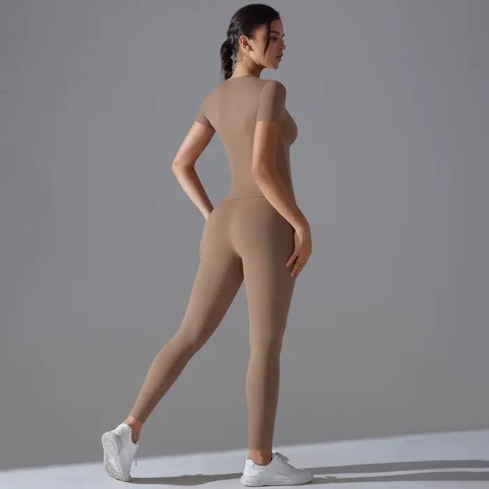 Ensemble de Leggings de gymnastique à séchage rapide, combinaison de Yoga, ensemble de sport, manche