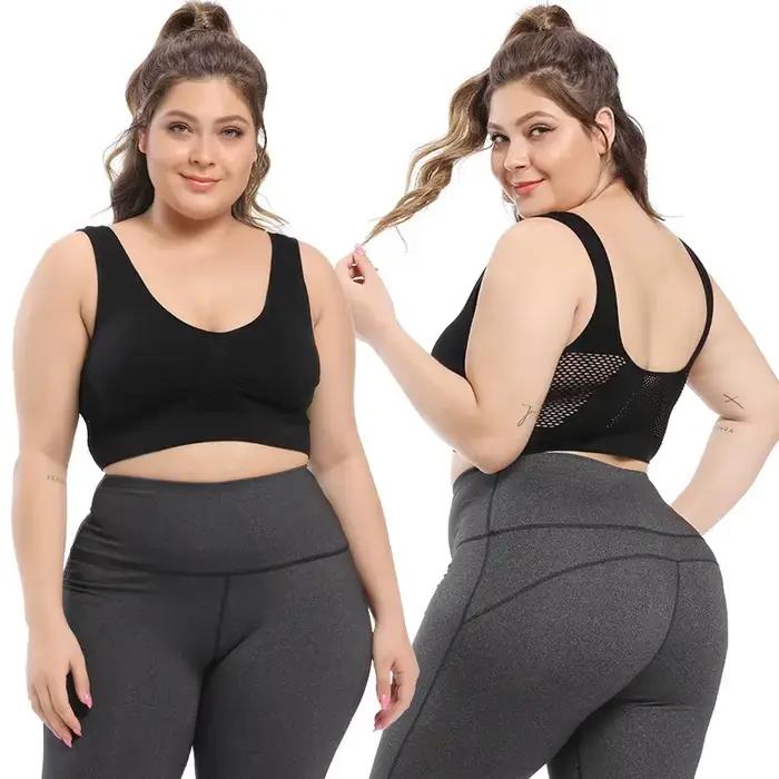 Soutien-gorge de sport respirant en émail pour femme, absorbant la sueur, coussin antichoc, haut de