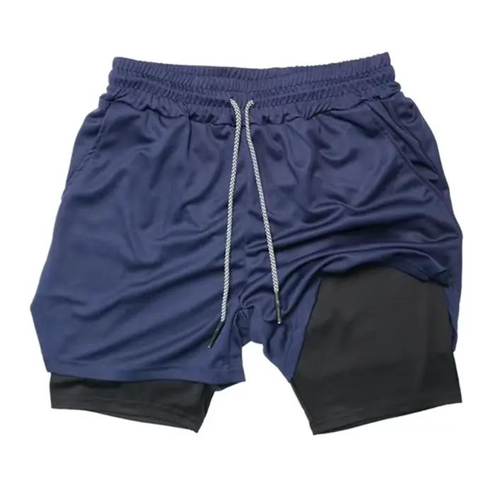 Short multi-poches pour hommes, short de Fitness, décontracté, sport de plage, doublé, slim, Style q