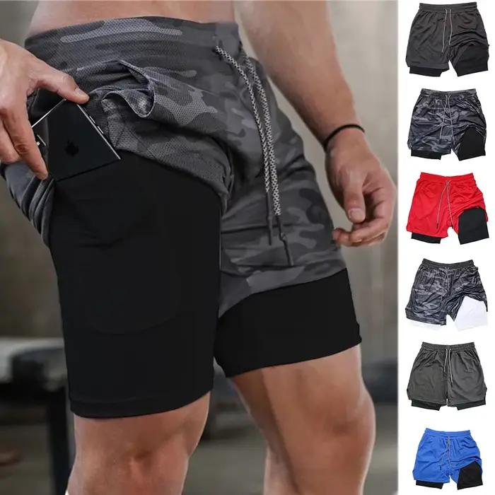 Short multi-poches pour hommes, short de Fitness, décontracté, sport de plage, doublé, slim, Style q