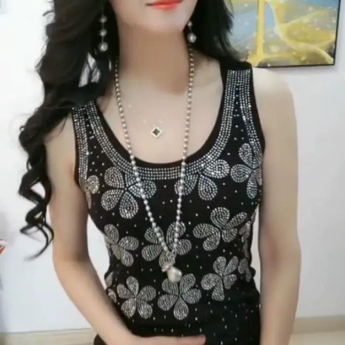 Femmes hauts Corset Camisole femmes printemps été haut diamant col rond débardeur Camis haut court p