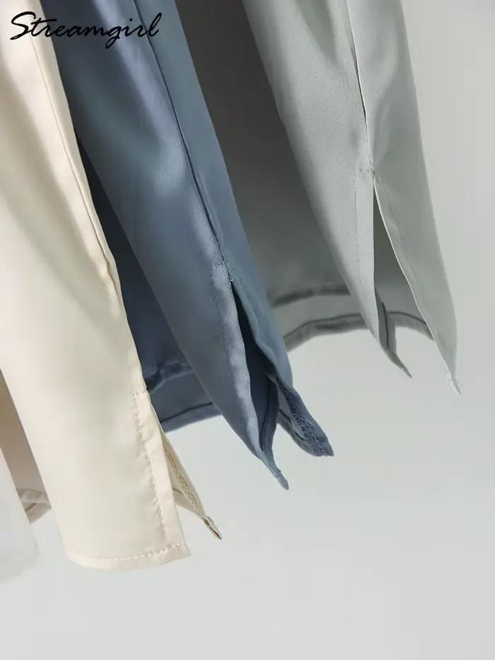 Streamgirl-Camisole en satin pour femmes, avec bretelles, blanc, élégant, sexy, débardeur, été