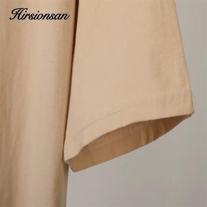 Hirsionsan – t-shirt imprimé peinture Harajuku pour femmes, surdimensionné, élégant, en coton, à man