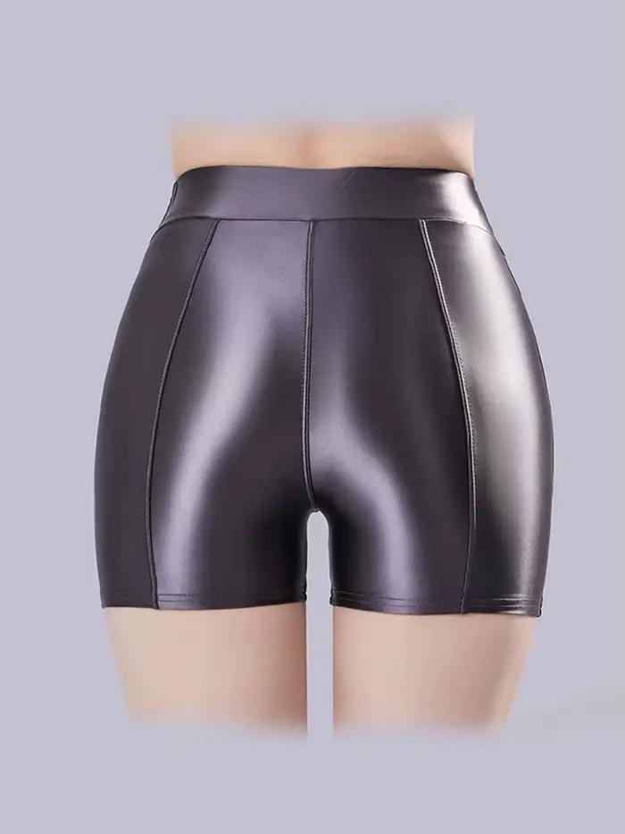 Short Sexy en Satin Lisse et Brcorporelle pour Femme, Vêtements Astronomiques, de Sécurité, à la Mod