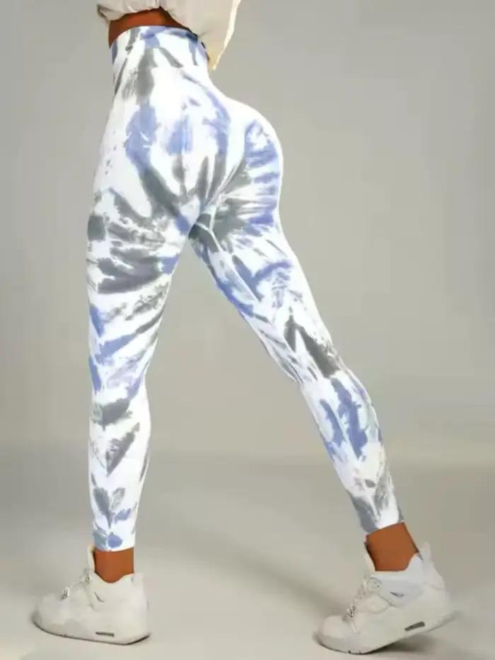 Tie Dye pantalons de Yoga Leggings de gymnastique femmes sans couture taille haute Push Up collants