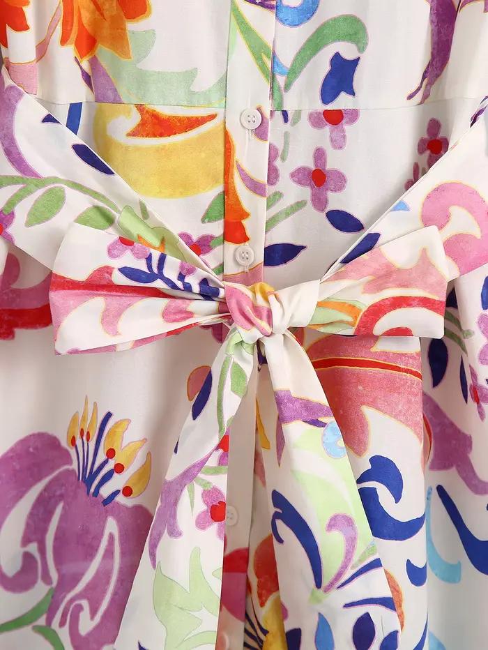 Robe Vintage à Imprimé Floral pour Femme, Totem, avec Nministériels d, Ceintures Féminines, Chemise