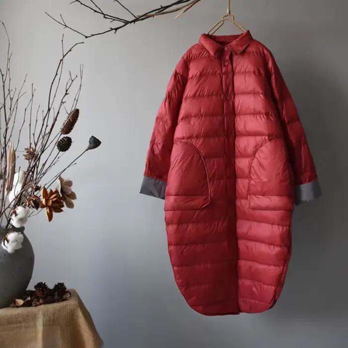 SEDUTMO hiver longue canard doudoune femmes Ultra léger mince surdimensionné manteau automne mince p