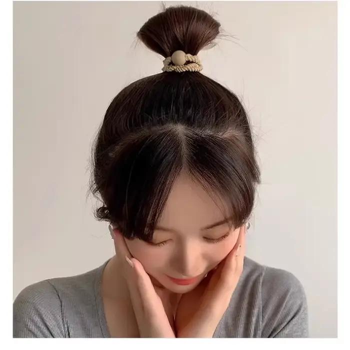 Lot de 10 élastiques à cheveux en cuir pour femme, pour queue de cheval haute, accessoires capillair