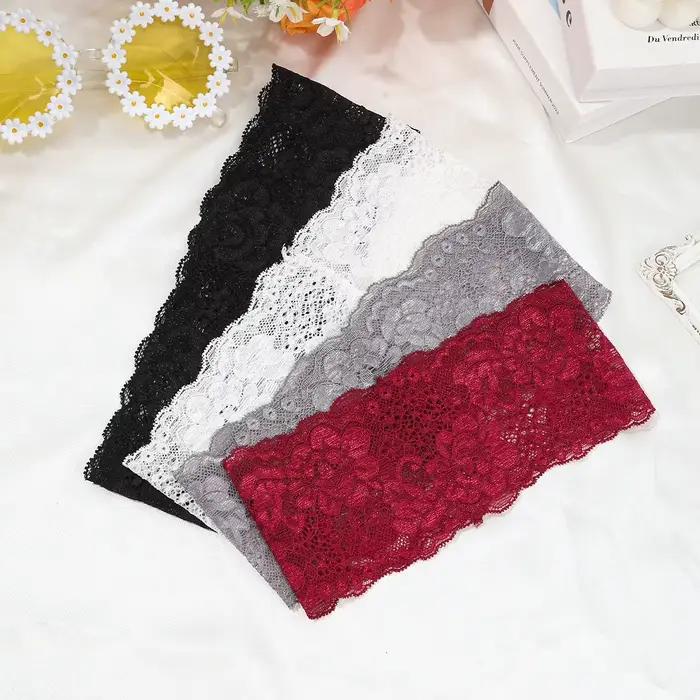 AWAYTR – bandeaux coréens en dentelle florale pour femmes et filles, bandeaux élastiques larges à la