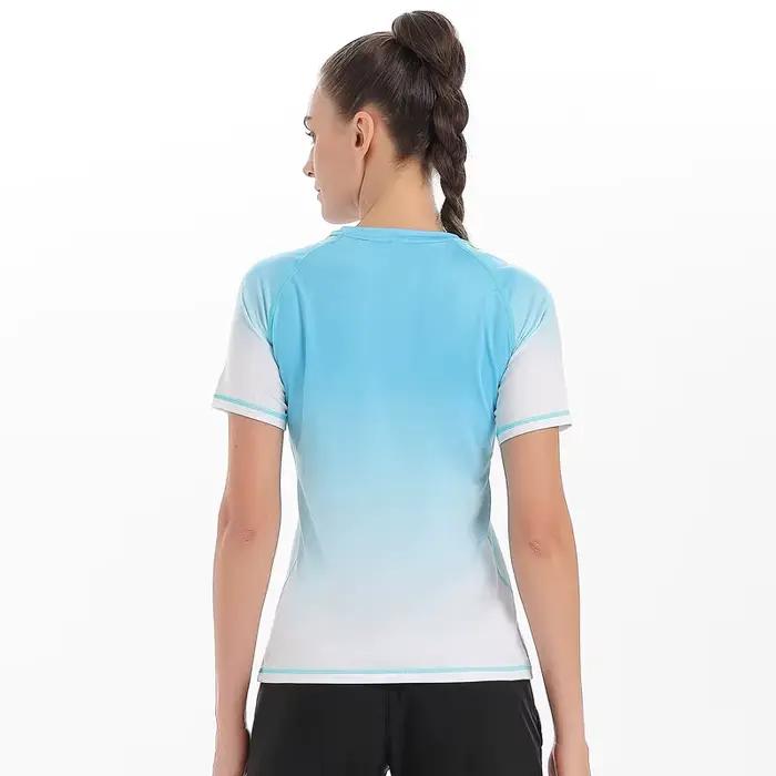 Femmes séchage rapide à manches courtes impression 3D sport respirant exercices Yoga chemise gymnase