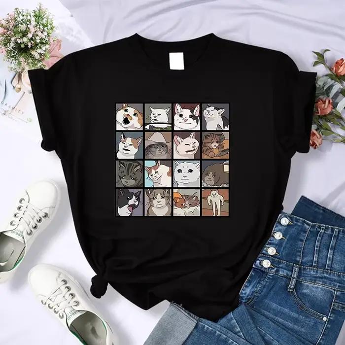 Y2k 90s chat mignon chemise femmes drôle dessin animé T-shirt Harajuku graphique Ulzzang T-shirt est