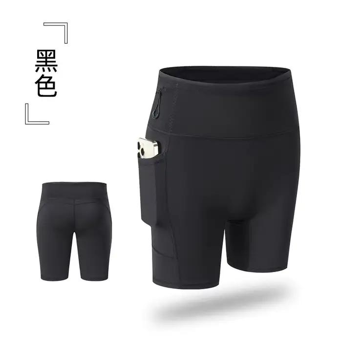 Short de compression avec poches pour femme, vêtements de sport à haute élasticité, entraînement spo