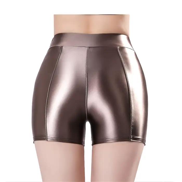 Short Sexy en Satin Lisse et Brcorporelle pour Femme, Vêtements Astronomiques, de Sécurité, à la Mod