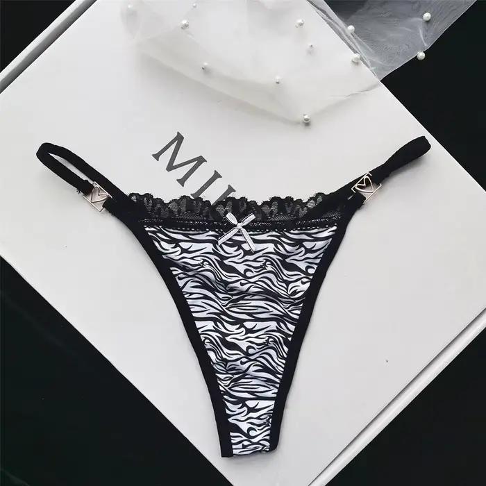 Culotte taille basse sans couture pour femme, sous-vêtement sexy, slip de sport, imprimé léopard, un