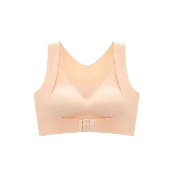 Soutien-gorge correcteur de posture à fermeture avant, dos croisé, 2-en-1, sans coutures, push-up, a