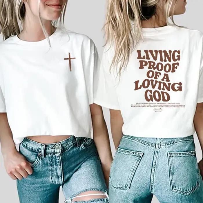 T-Shirt chrétien esthétique, vêtements chrétiens, marron, jésus, tendance, Streetwear, chemises vers