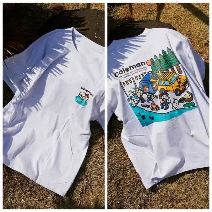 Marque coréenne haut de gamme Coleman – Nouvelle collection été 2026 – T-shirt unisexe à col rond et