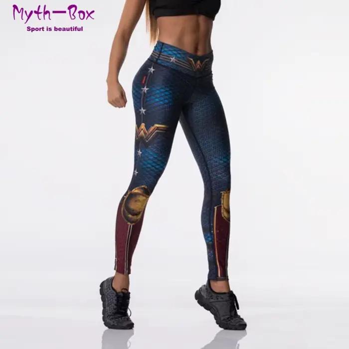 Femmes Sport Leggings impression 3D élastique taille haute Yoga pantalon super-héros Leggins Gym Fit