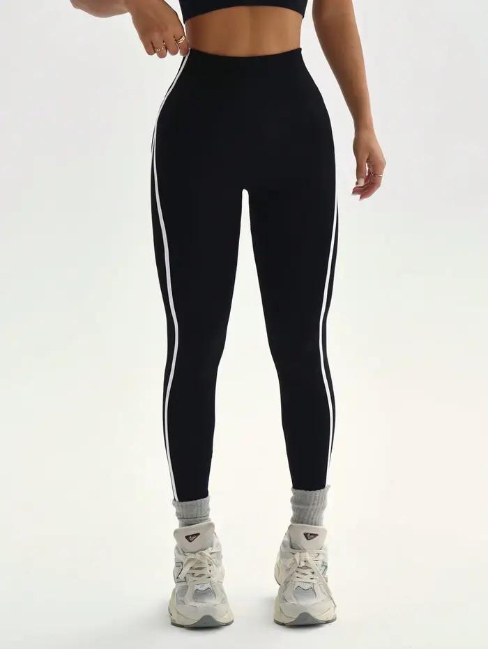 Pantalons de yoga rayés pour femmes, pantalons de sport d'extérieur à séchage rapide, pantalons de y