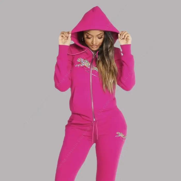 Survêtement femme sweat à capuche esthétique sweats pantalons de survêtement 2 pièces ensemble cardi