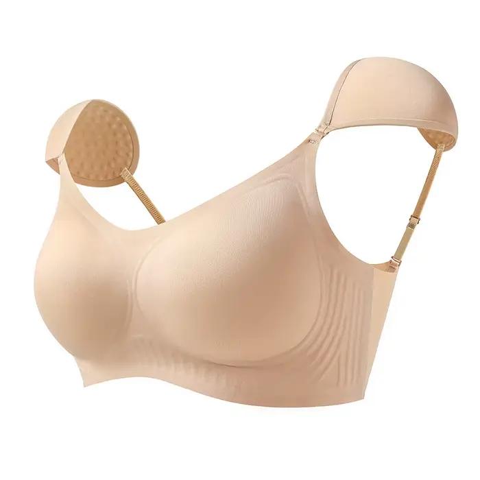 Soutien-gorge invisible sans couture CAITNG pour femmes aux poitrines généreuses avec coussinets amo