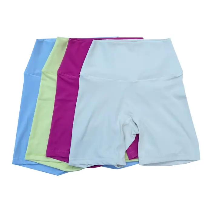 Short de motard de sport pour femmes, sensation nue, taille haute, Yoga, Push Up, Leggings de Fitnes