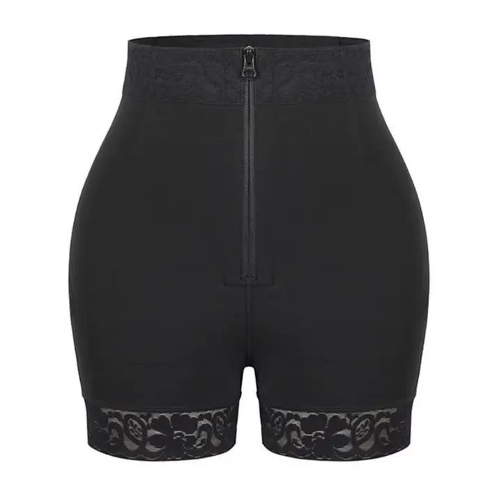 Lingerie gainante taille haute post-partum sans couture, amincissante, rehausseur de fesses, avec fe
