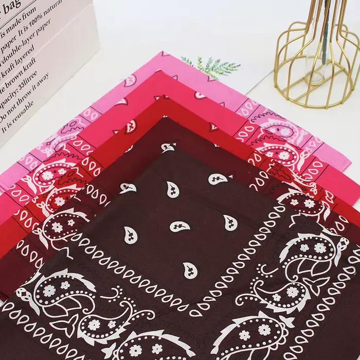 Bandana tête carrée Hip Hop foulards noirs femmes sport Bandana bandeau de cheveux foulard de cou sp