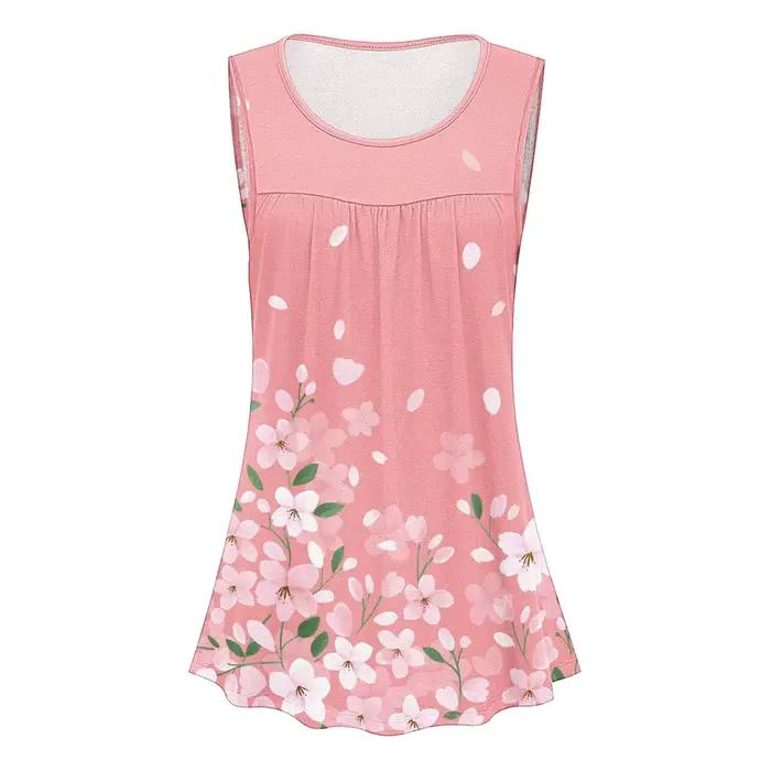 T-shirt imprimé floral grande taille pour femme, haut sexy, précieux, décontracté, plissé, été, 2022