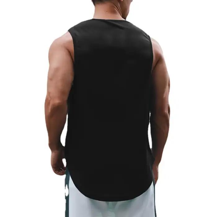 Hommes musculation respirant Stretch Singlets salle de Sport course Fitness entraînement sans manche