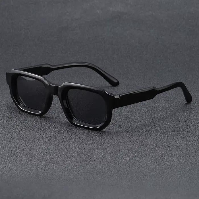 4pcsNew hommes Vintage Rectangle cadre lunettes de soleil mode rétro lunettes de soleil marque de lu
