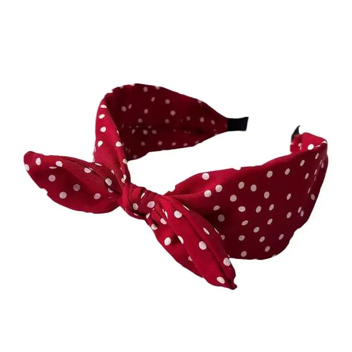 1 pièce, nouveau bandeau rouge vintage pour femme; Bandeau à nœud polyvalent avec bord large ; Acces