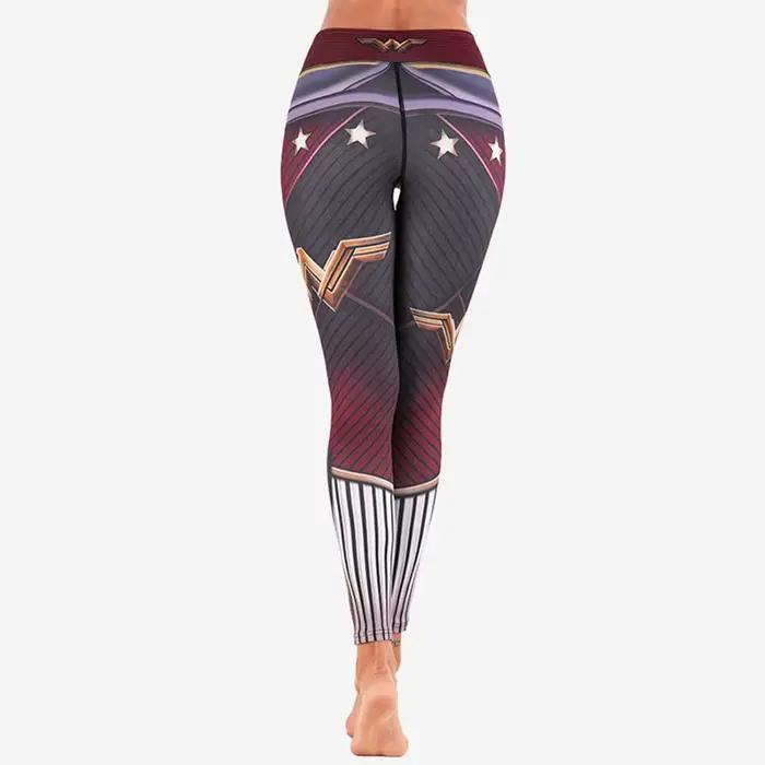 Femmes Sport Leggings impression 3D élastique taille haute Yoga pantalon super-héros Leggins Gym Fit