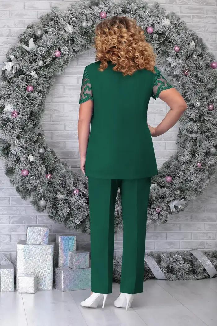 Ensemble trois pièces de fête brodé pour femmes, décontracté, ample, col en v, chemise longue irrégu
